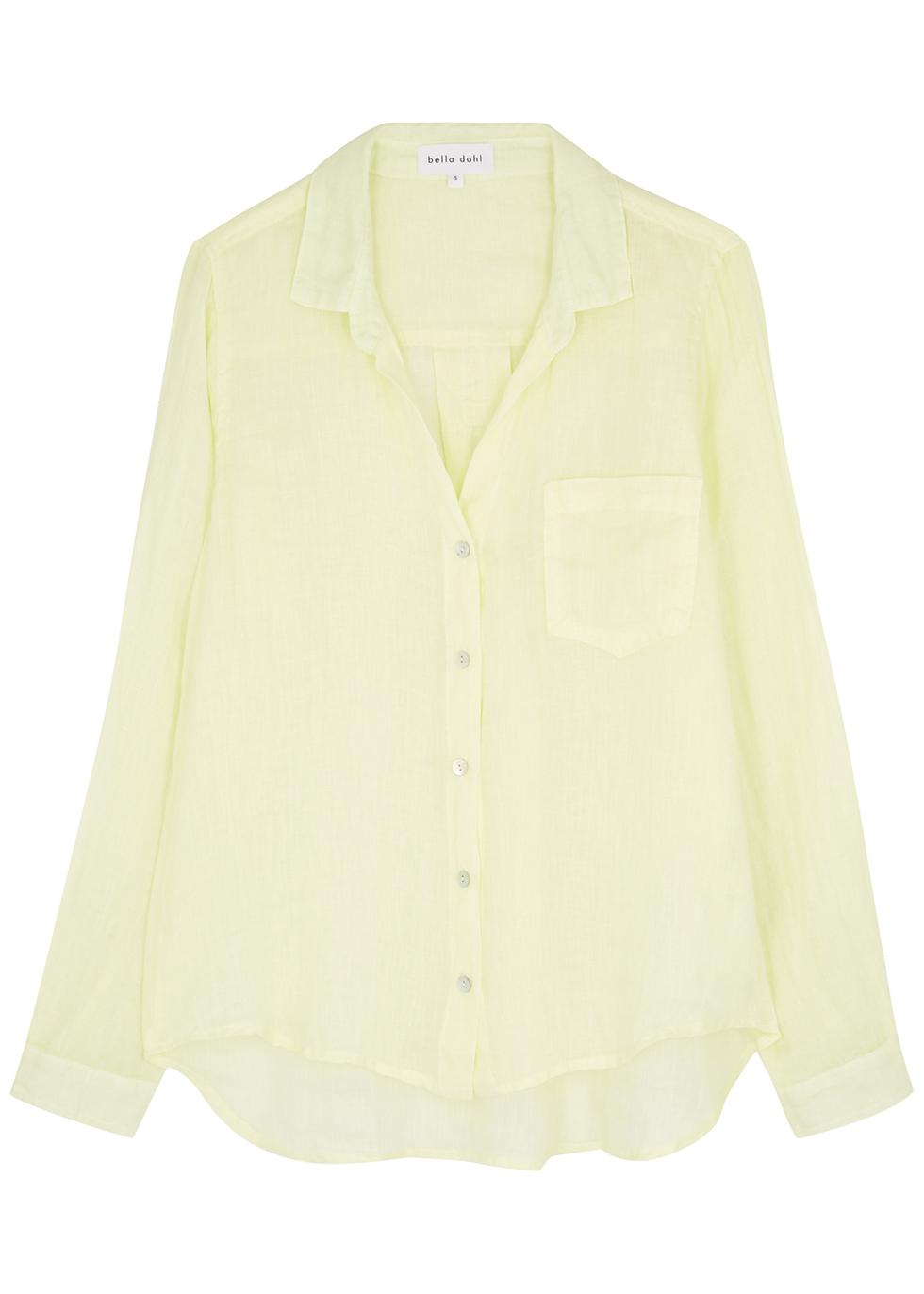 Yellow linen shirt by BELLA DAHL