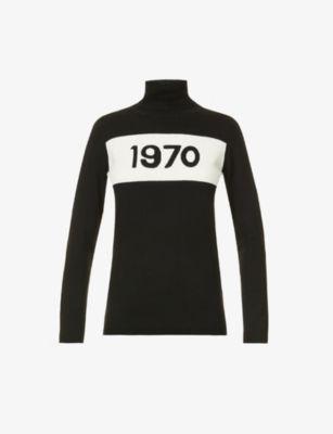 1970-intarsia turtleneck wool jumper by BELLA FREUD