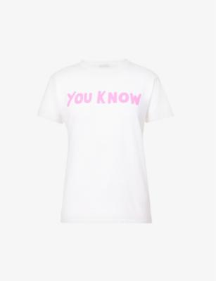 You Know text-print organic-cotton T-shirt by BELLA FREUD
