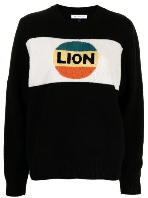 big lion stripe-knit jumper by BELLA FREUD
