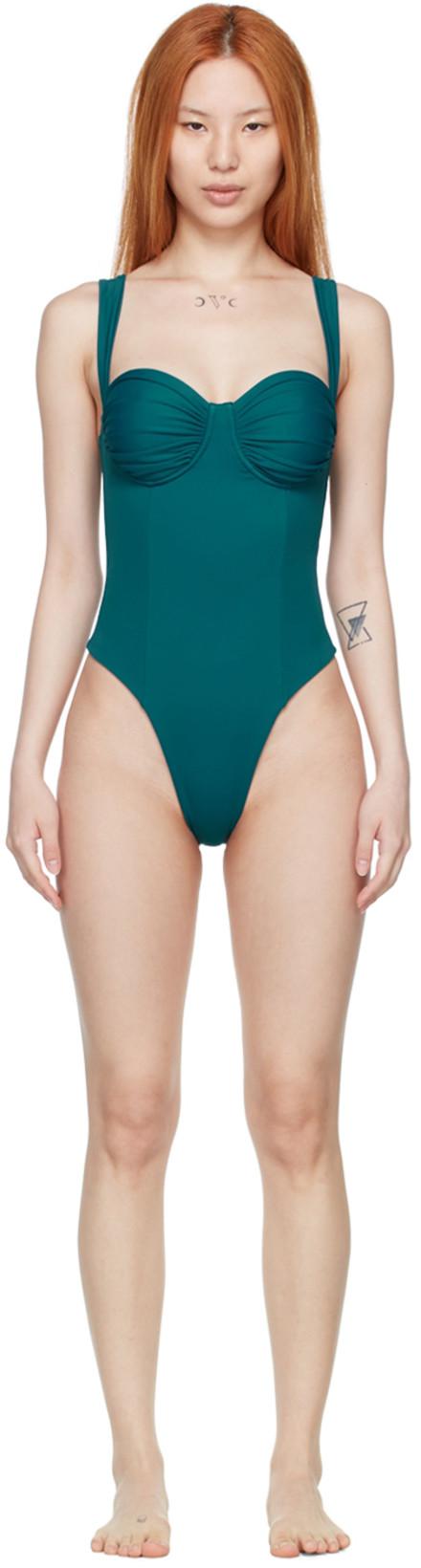 SSENSE Exclusive Blue Vision One-Piece Swimsuit by BELLE THE LABEL