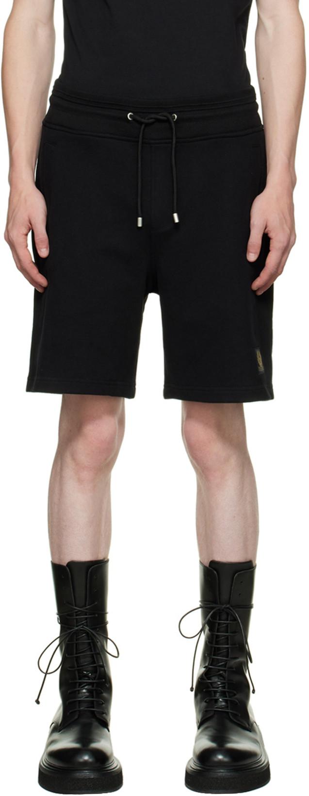 Black Patch Sweat Shorts by BELSTAFF
