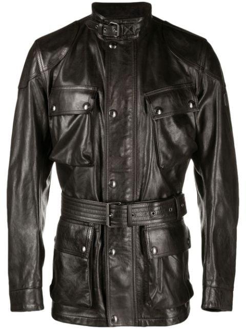 belted leather jacket by BELSTAFF