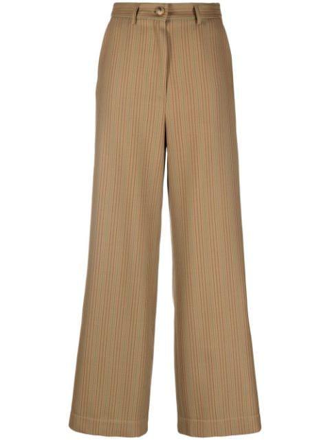 striped high-waist trousers by BENJAMIN BENMOYAL