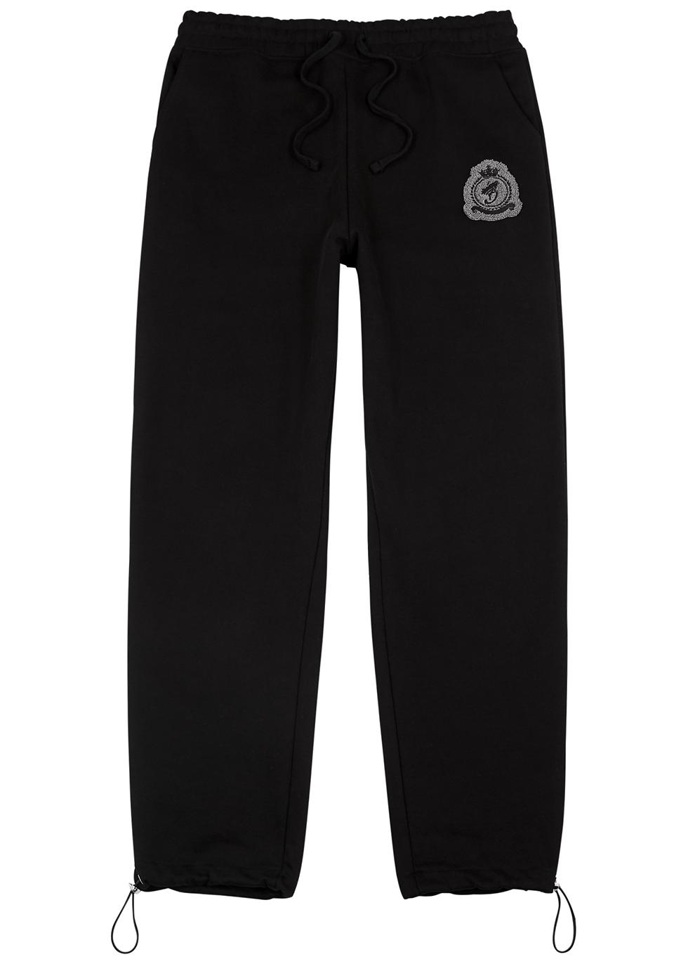 Black logo cotton sweatpants by BENJART
