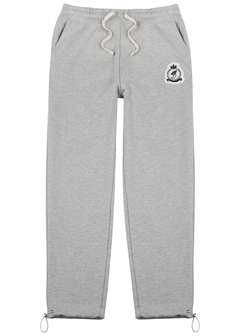 Grey logo cotton-blend sweatpants by BENJART