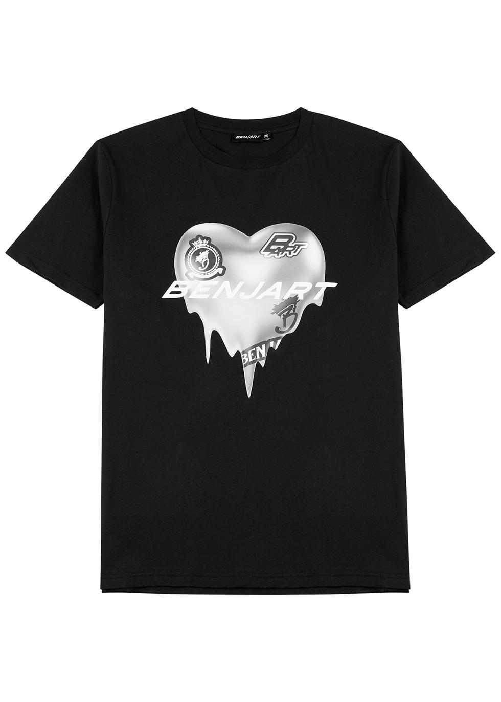 Heart Logo printed cotton T-shirt by BENJART
