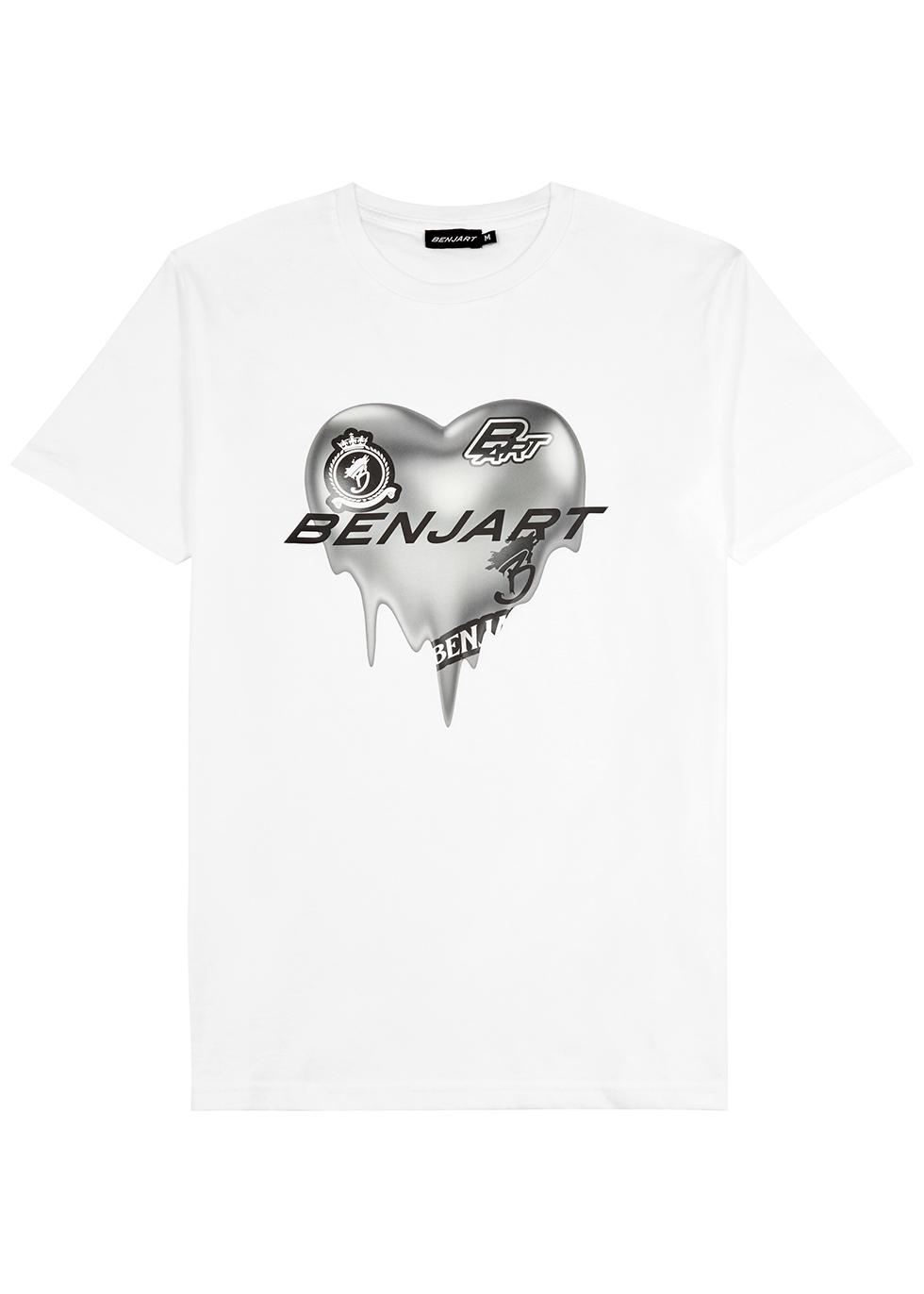 Heart Logo printed cotton T-shirt by BENJART