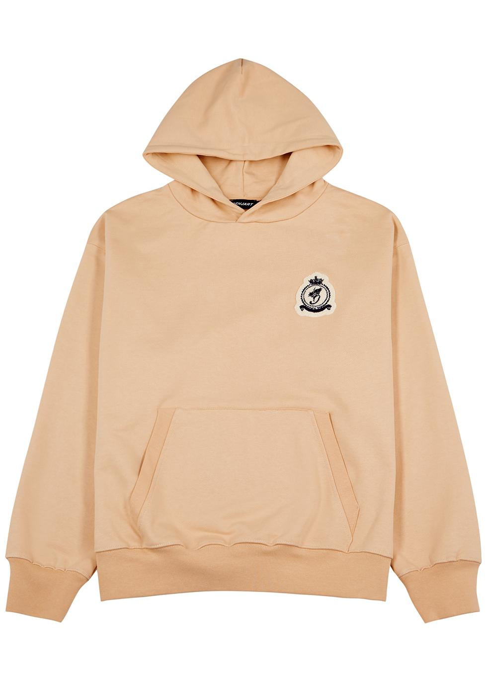 Sand logo hoodied cotton sweatshirt by BENJART