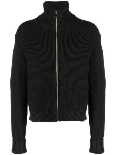 Black full zip will-tech sweater by BERNER KUHL