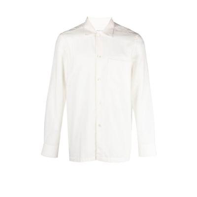 Neutral raw twill cotton shirt by BERNER KUHL