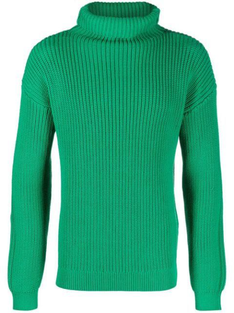 high-neck knitted jumper by BERNER KUHL