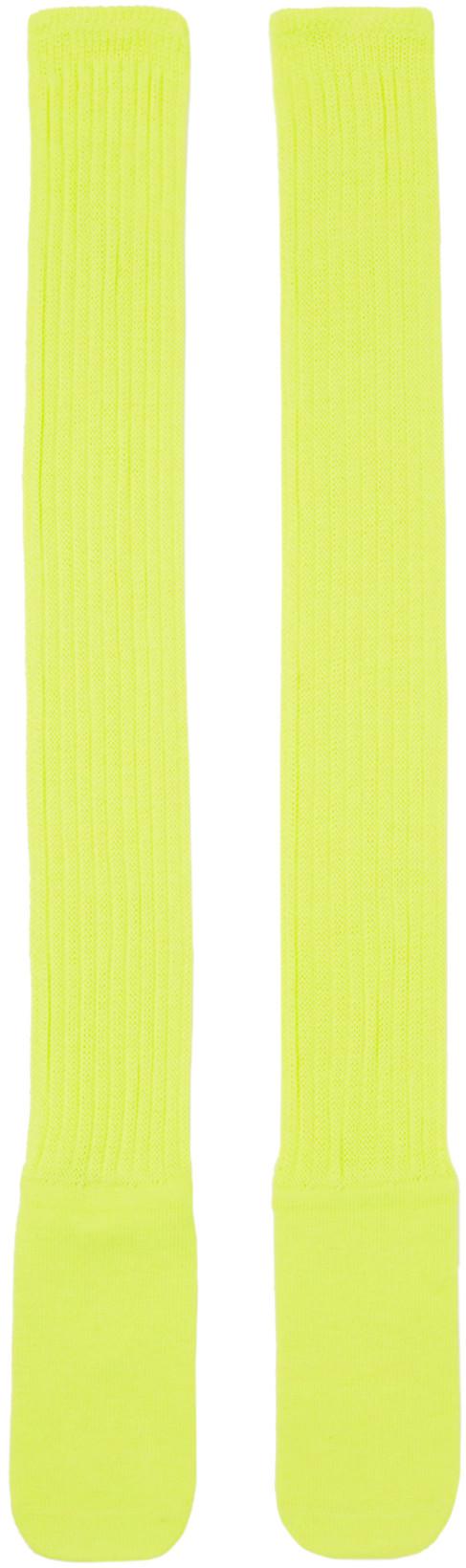 Yellow Fluo Socks by BERNHARD WILLHELM