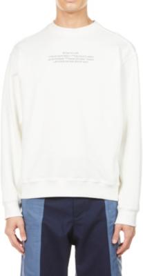 Text-print relaxed-fit stretch-organic-cotton sweatshirt by BETHANY WILLIAMS