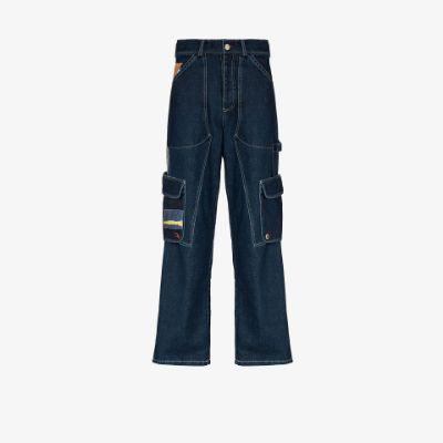 X Browns Focus blue 2 modular wide leg jeans by BETHANY WILLIAMS