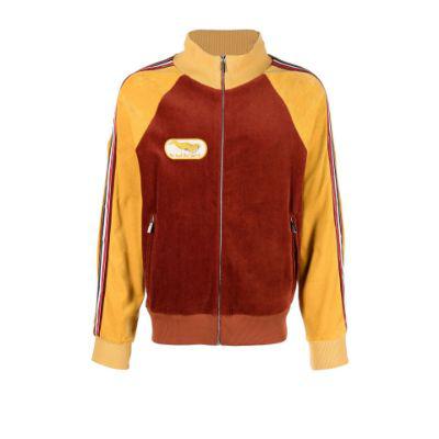 orange organic cotton velour track jacket by BETHANY WILLIAMS
