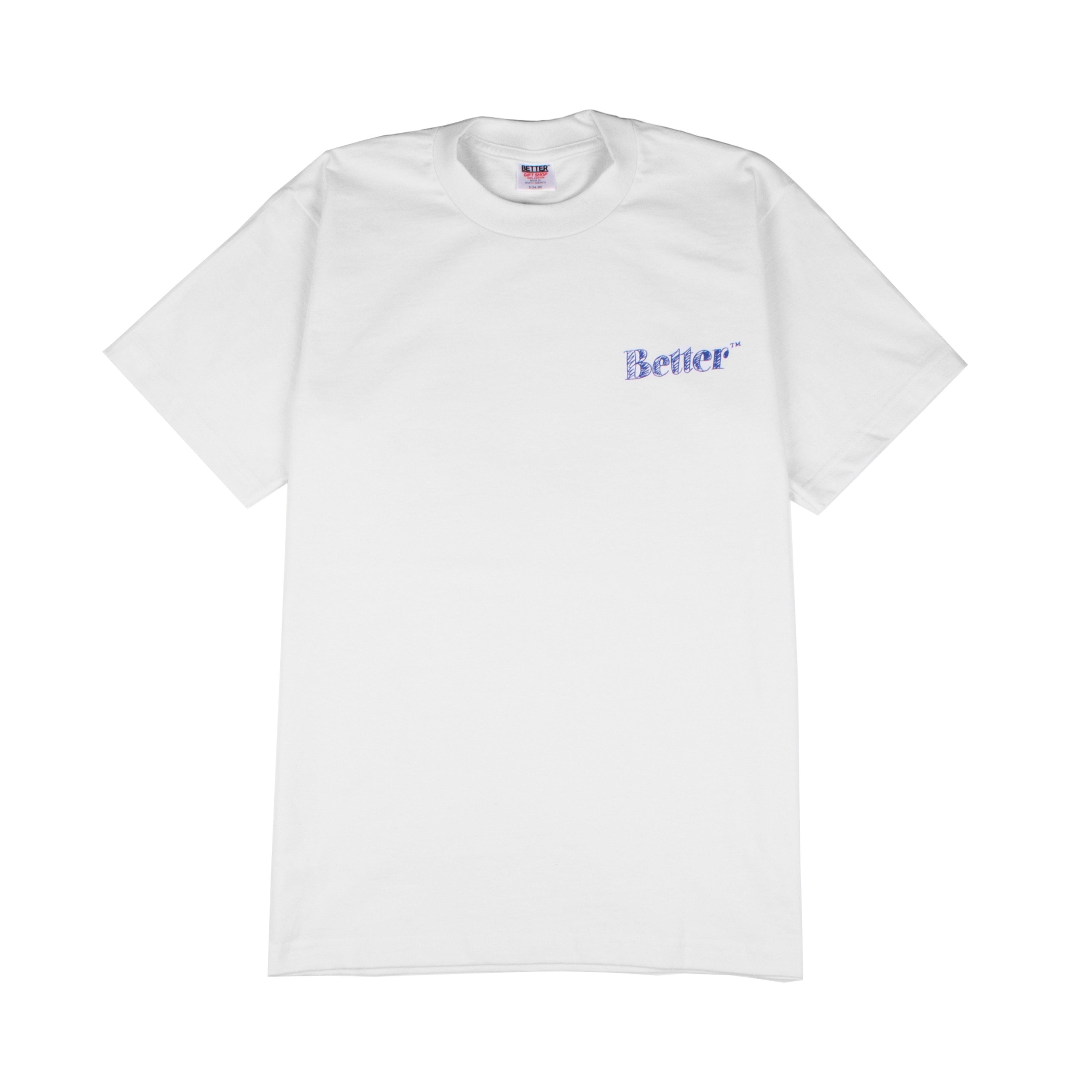 Better™ Gift Shop Scribble Logo S/S T-Shirt (White) by BETTER GIFT SHOP