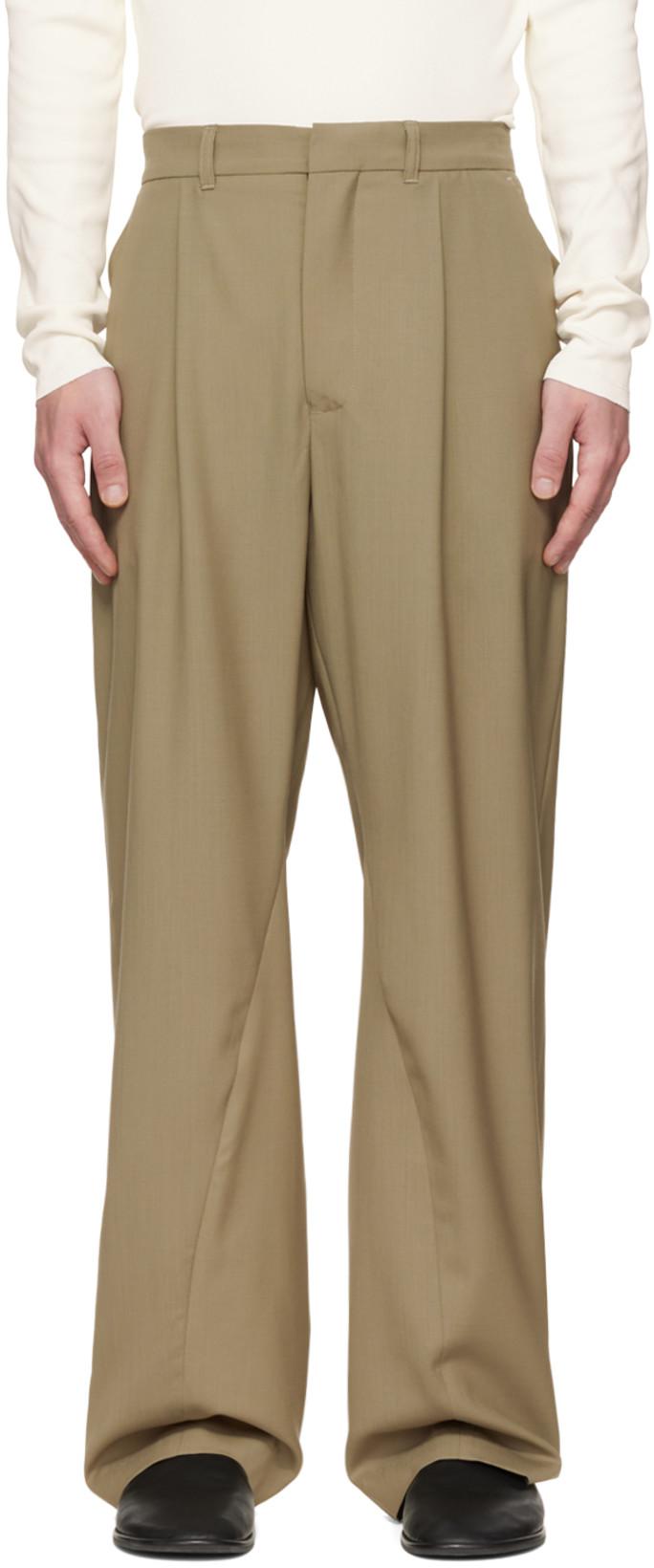 Khaki Macho Trousers by BIANCA SAUNDERS