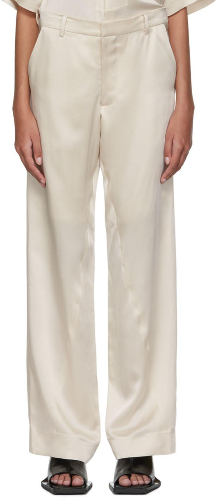 Off-White Benz Trousers by BIANCA SAUNDERS