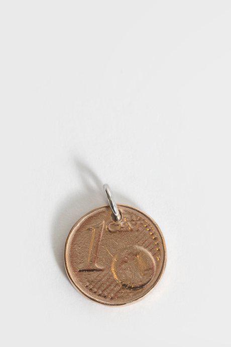 Rose Gold Plated Sterling Silver Cent Charm by BIIS