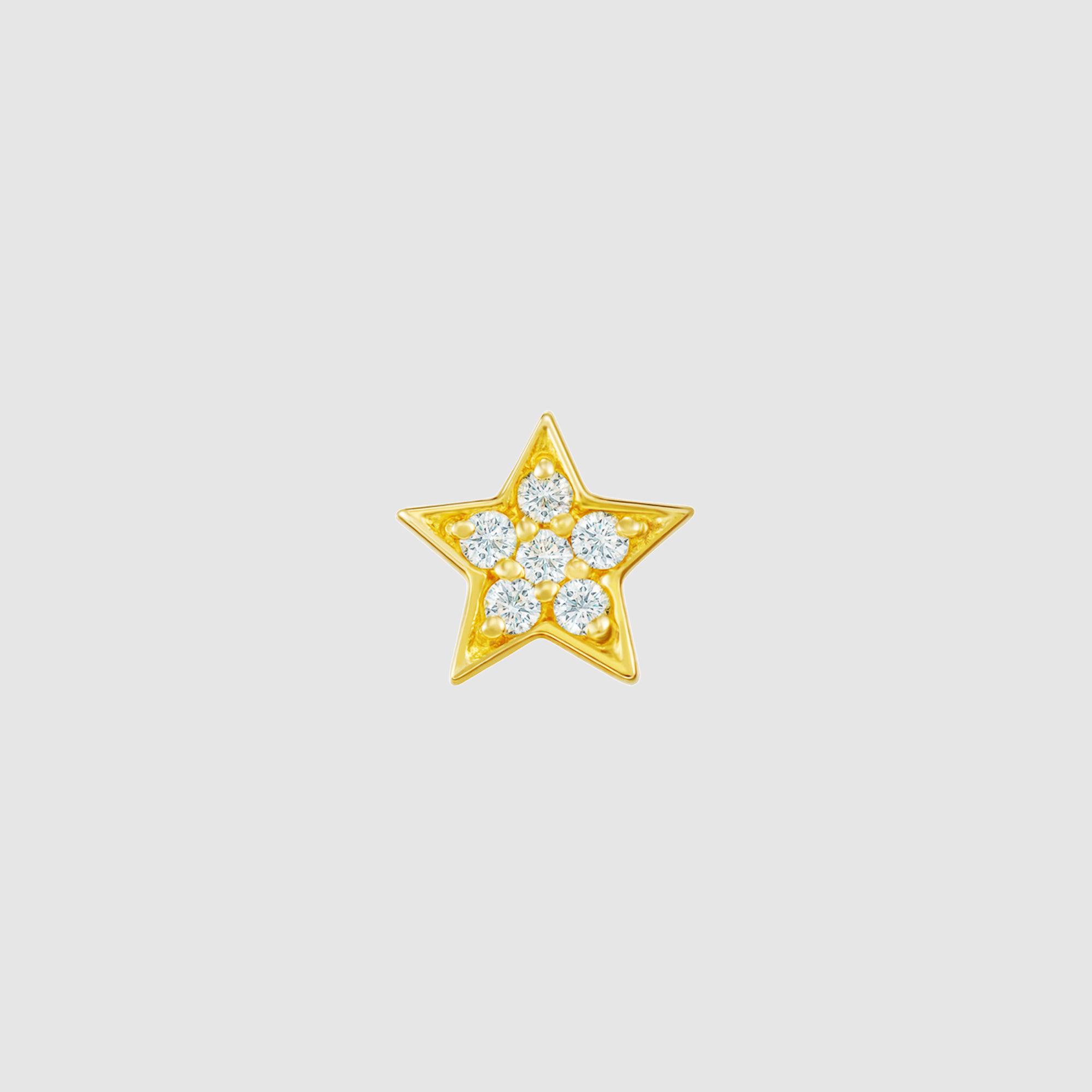 Bijou De M Petit Star Earring - Yellow Gold by BIJOU DE M