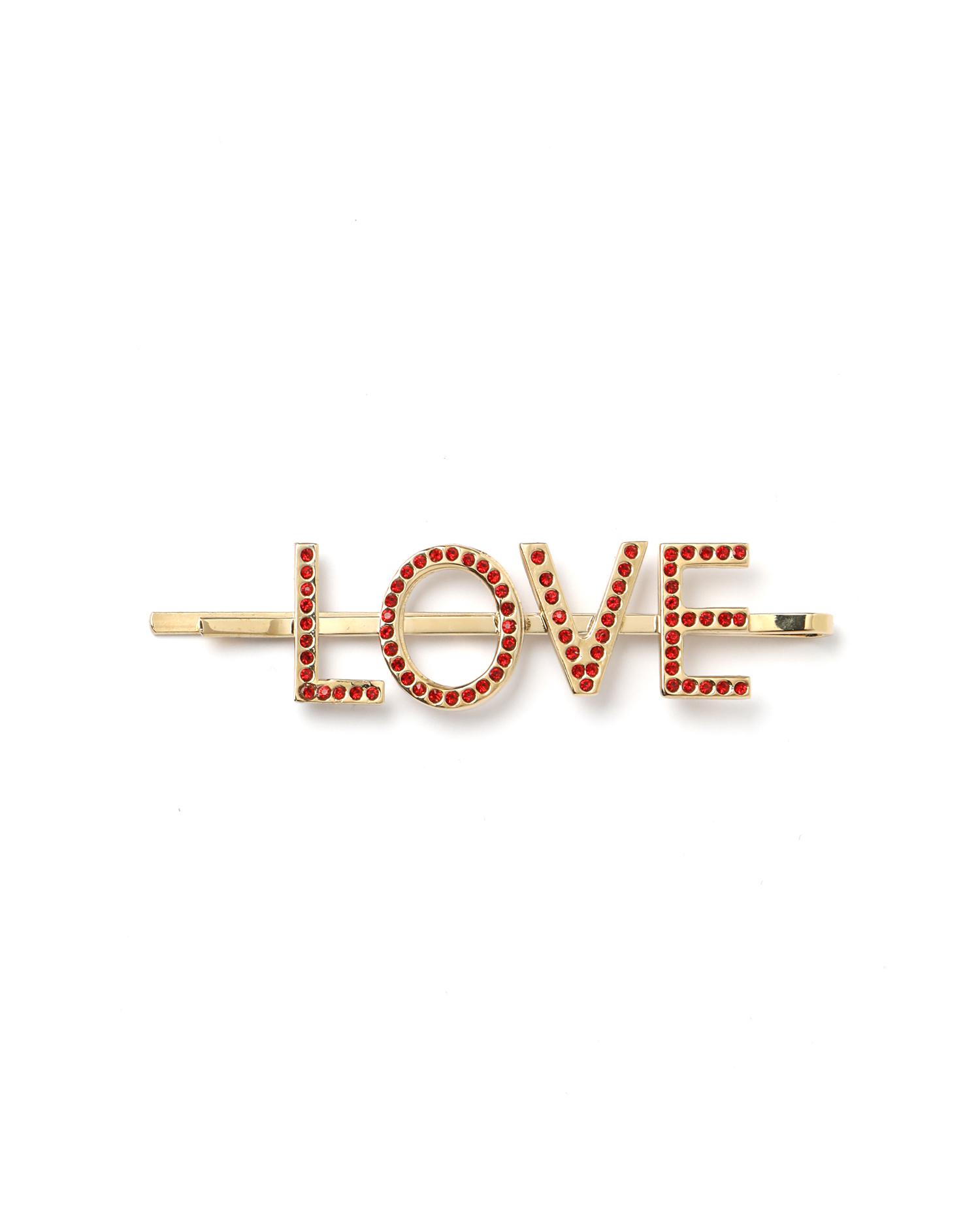 Embellished 'LOVE' hair pin by BIJOUX DE FAMILLE