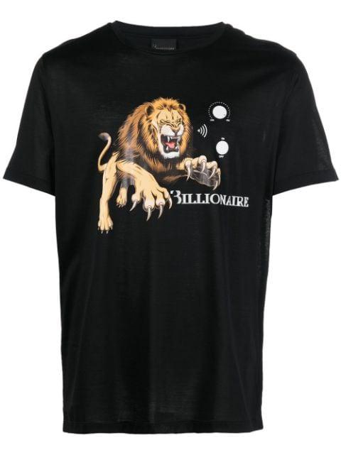 Lion logo-print T-shirt by BILLIONAIRE