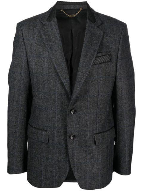 checked single-breasted blazer by BILLIONAIRE