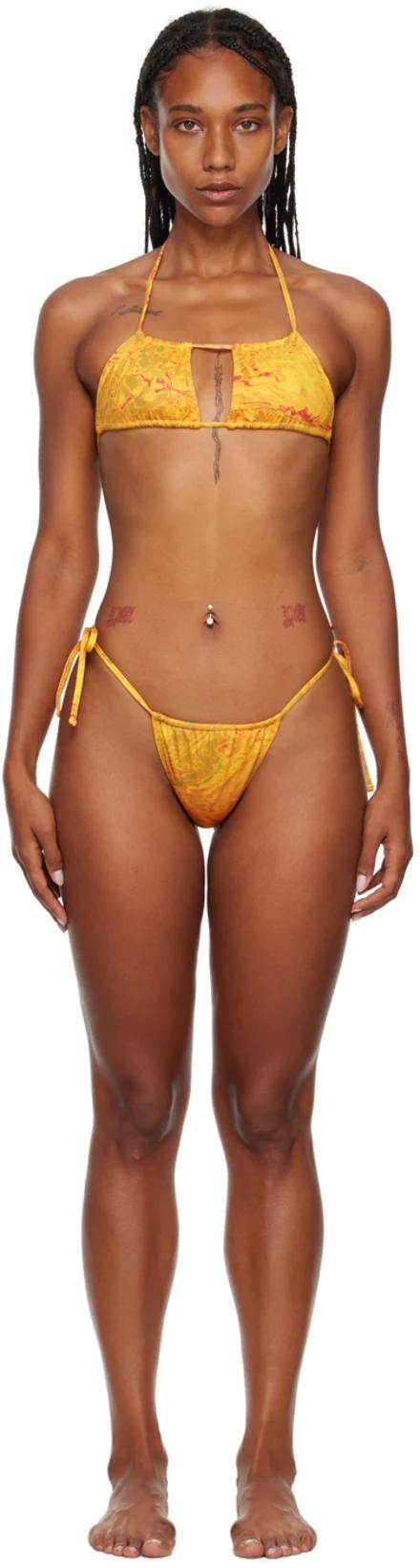 SSENSE Exclusive Yellow Galope Bikini by BINYA