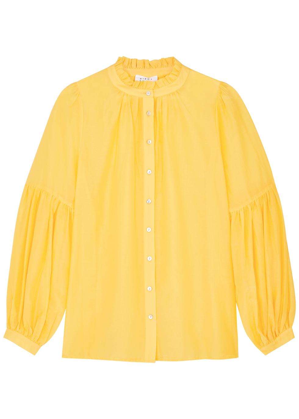 Eddy yellow cotton-blend shirt by BIRD&KNOLL