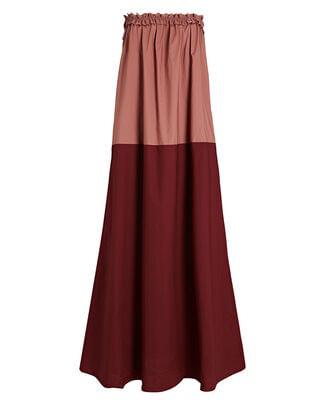 Lake Strapless Two-Tone Maxi Dress by BIRD&KNOLL