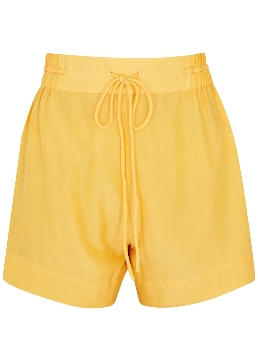 Sadie yellow cotton-blend shorts by BIRD&KNOLL
