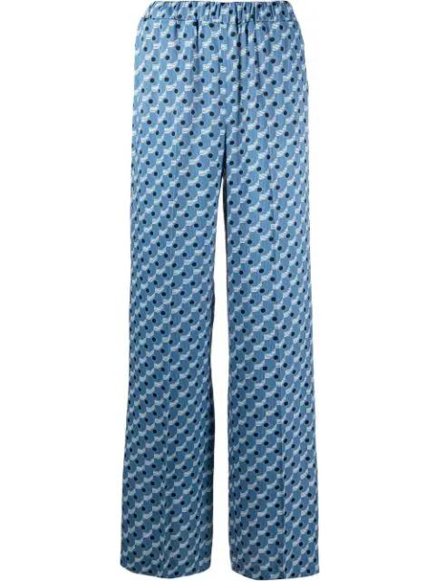 patterned tailored trousers by BIRELIN