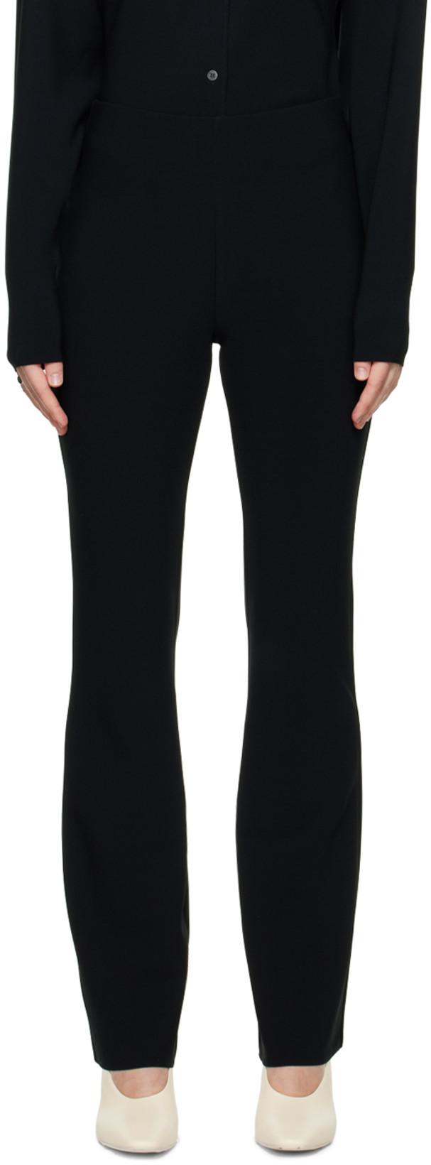Black Bootcut Trousers by BIRROT