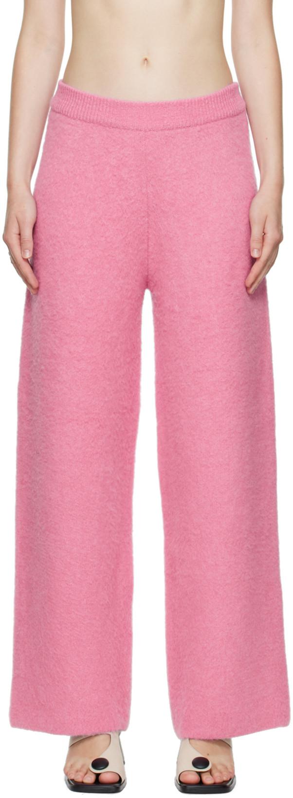 Pink Brushed Trousers by BIRROT