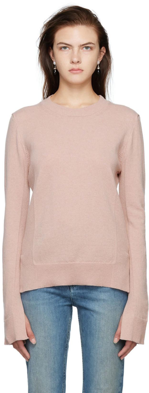 Pink Detailed Sweater by BITE