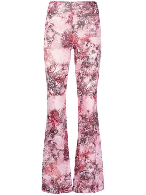 Alba paisley-print flared trousers by BLACK CORAL
