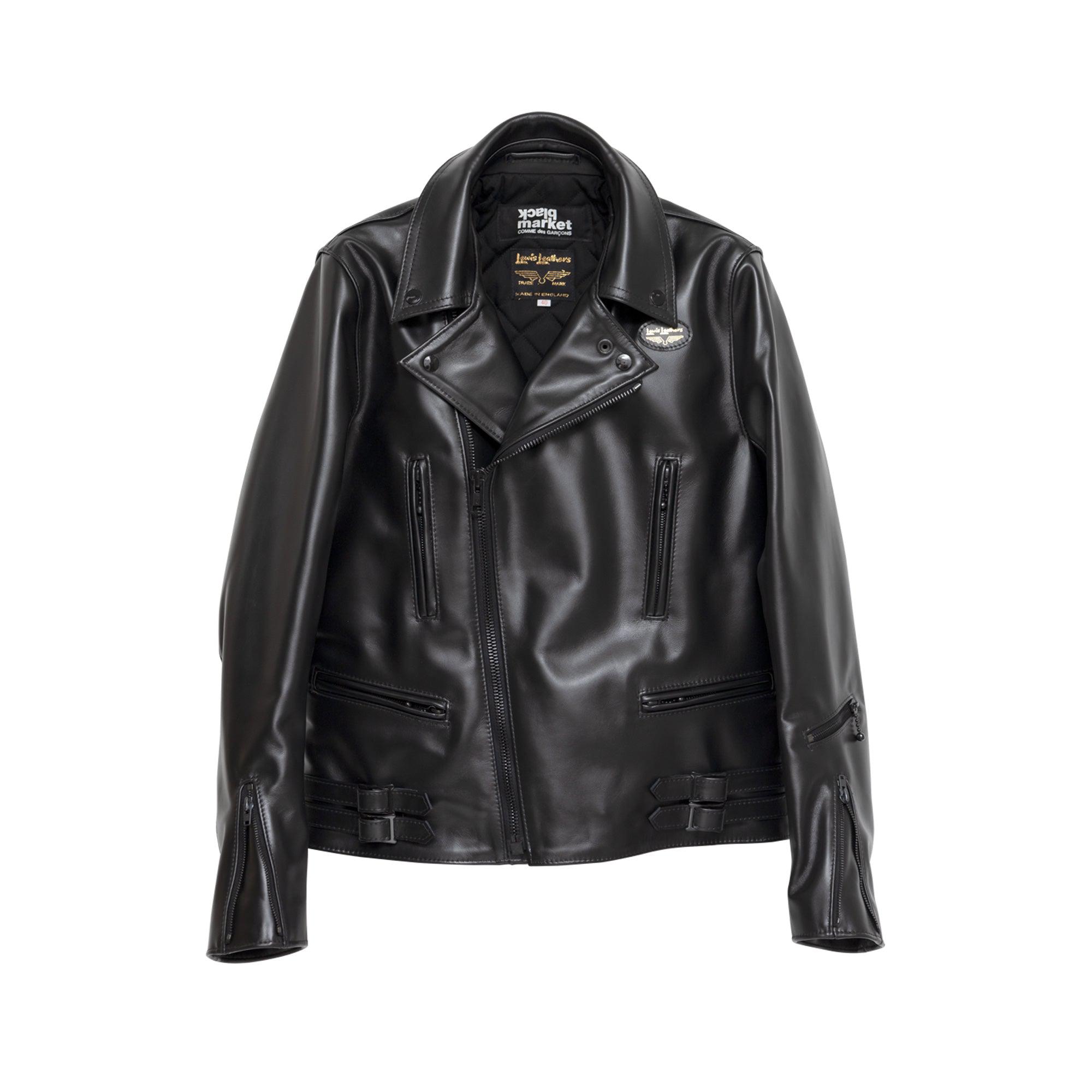 Comme des Garçons Black Market x Lewis Leathers Jacket (Black) by BLACK MARKET
