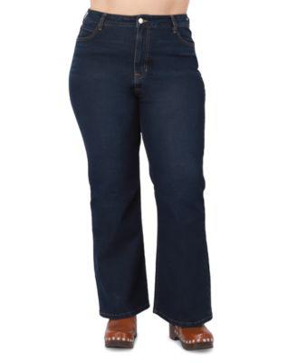 Trendy Plus Size High-Rise Flare-Leg Jeans by BLACK TAPE