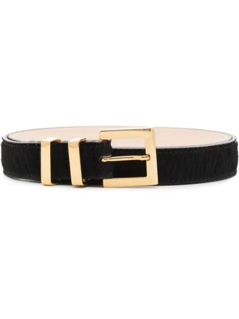Paige Pony leather belt by BLACK&BROWN