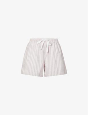 Arlo striped mid-rise cotton shorts by BLANCA STUDIO