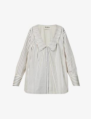 Didion striped cotton-poplin shirt by BLANCA STUDIO