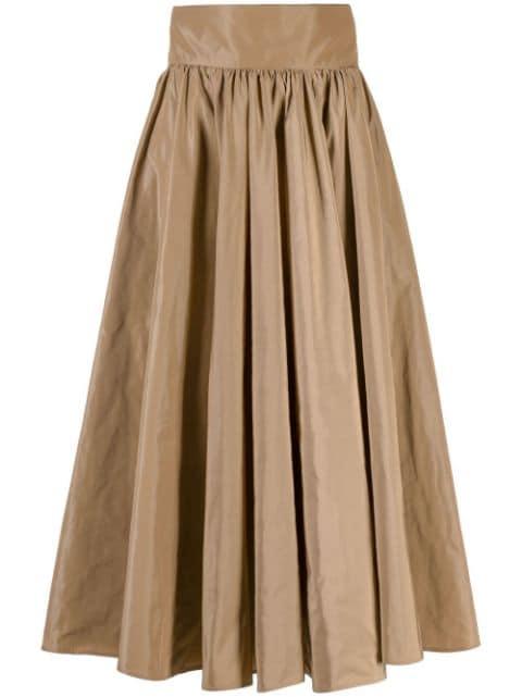Grevillea pleated maxi skirt by BLANCA VITA