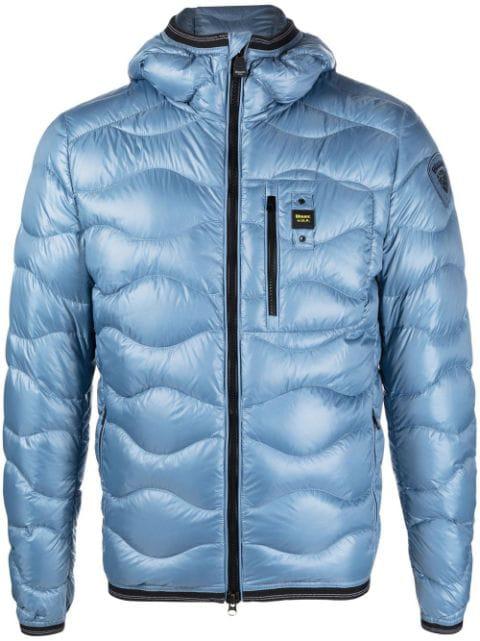 quilted hoodied jacket by BLAUER