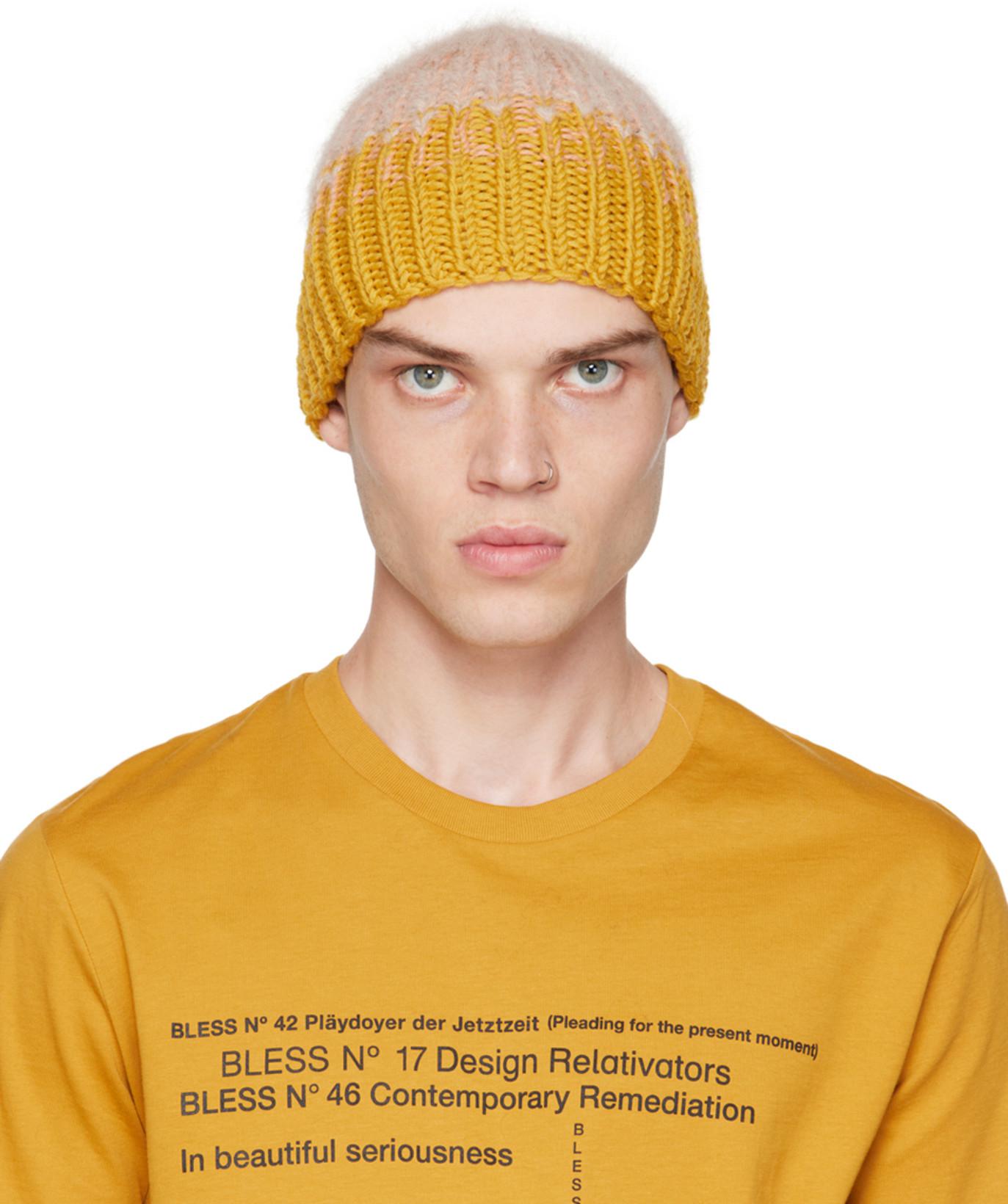 Yellow Nº70 Chiengora Beanie by BLESS