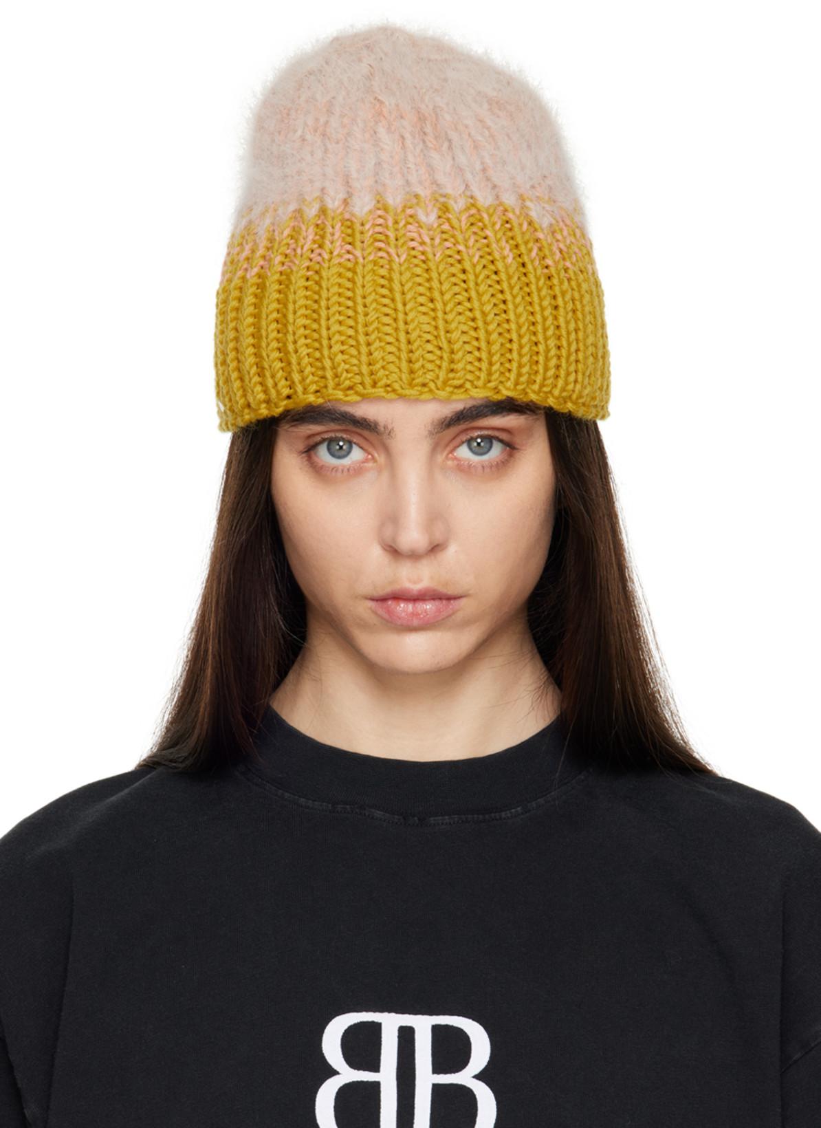 Yellow Nº70 Chiengora Beanie by BLESS