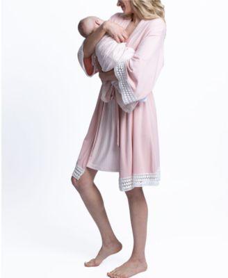 4 Piece Robe and Matching Baby Set by BLOOMING WOMEN BY ANGEL