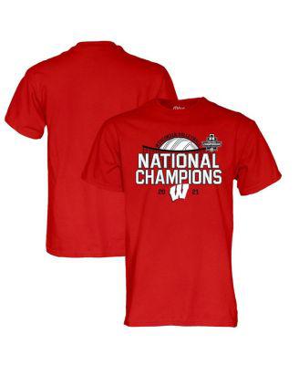 Men's Red Wisconsin Badgers 2021 Women's Volleyball National Champions T-shirt by BLUE 84