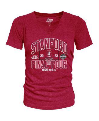Women's Cardinal Stanford Cardinal 2022 NCAA Women's Basketball Tournament March Madness Final Four V-Neck T-shirt by BLUE 84