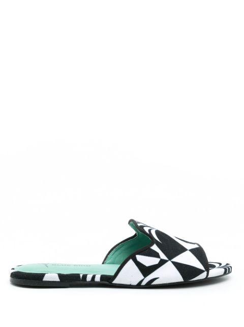 geometric slip-on shoes by BLUE BIRD SHOES